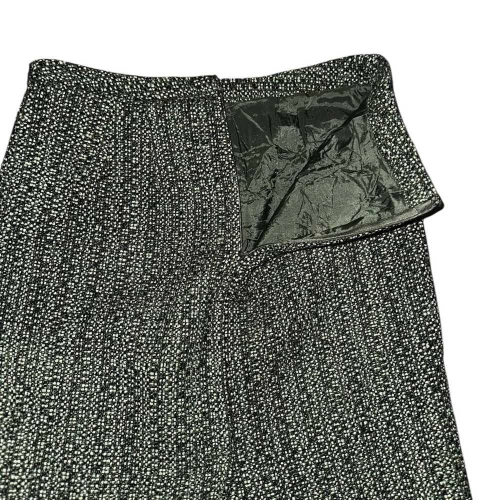 LOFT Ann Taylor | Green Tweed Wool Blend Pencil Skirt - Size 2 - Picture 2 of 8